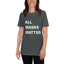 Load image into Gallery viewer, All Masks Matter Unisex T-shirt (Dark)