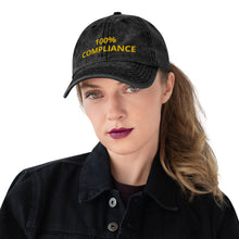 Load image into Gallery viewer, 100% Compliance Vintage Cotton Twill Cap