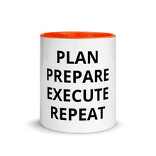 Load image into Gallery viewer, Plan Prepare Execute Repeat Mug with Color Inside